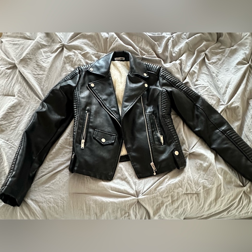 Fashion Nova Faux Leather Biker Jacket Very Soft On The Inside - NEVER WORN